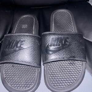 Size 11 Nike Black Slides